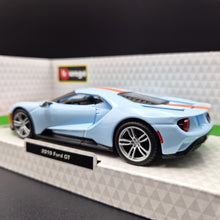 Load image into Gallery viewer, Bburago 2019 Ford GT Gulf Blue 1:32 Die Cast Car
