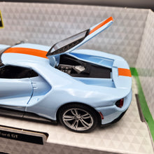 Load image into Gallery viewer, Bburago 2019 Ford GT Gulf Blue 1:32 Die Cast Car
