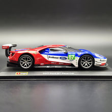 Load image into Gallery viewer, Bburago 2017 Ford GT Race Car #67 Red 1:32 Die Cast Car
