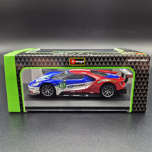 Load image into Gallery viewer, Bburago 2017 Ford GT Race Car #67 Red 1:32 Die Cast Car
