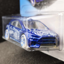 Load image into Gallery viewer, Hot Wheels 2018 Ford Focus RS Blue #276 HW Art Cars 3/10 New Long Card
