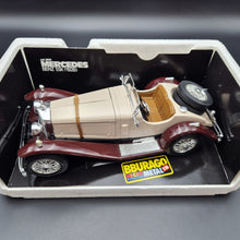Load image into Gallery viewer, Bburago Mercedes-Benz SSK (1928) Beige #3009 1:18 Die Cast Car
