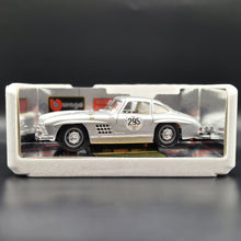 Load image into Gallery viewer, Bburago Mercedes-Benz 300 SL (1954) Gullwing Silver #3213 1000 Miglia 1:18 Die Cast Car
