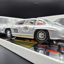 Load image into Gallery viewer, Bburago Mercedes-Benz 300 SL (1954) Gullwing Silver #3213 1000 Miglia 1:18 Die Cast Car
