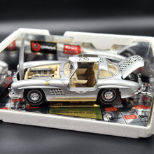 Load image into Gallery viewer, Bburago Mercedes-Benz 300 SL (1954) Gullwing Silver #3213 1000 Miglia 1:18 Die Cast Car
