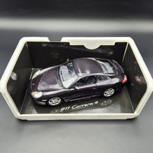Load image into Gallery viewer, Bburago 1997 Porsche 911 Carrera 4 Dark Purple 1:18 Die Cast Car
