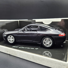 Load image into Gallery viewer, Bburago 1997 Porsche 911 Carrera 4 Dark Purple 1:18 Die Cast Car
