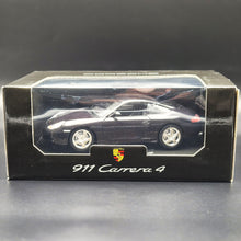 Load image into Gallery viewer, Bburago 1997 Porsche 911 Carrera 4 Dark Purple 1:18 Die Cast Car
