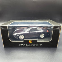 Load image into Gallery viewer, Bburago 1997 Porsche 911 Carrera 4 Dark Purple 1:18 Die Cast Car
