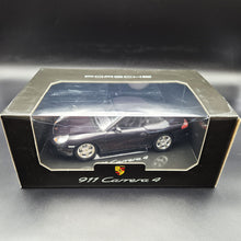 Load image into Gallery viewer, Bburago 1997 Porsche 911 Carrera 4 Dark Purple 1:18 Die Cast Car
