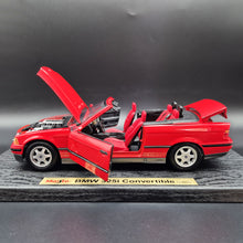 Load image into Gallery viewer, Maisto 1993 BMW 325i Convertible Red #331812 1:18 Special Edition Die Cast Car
