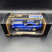 Load image into Gallery viewer, Maisto 1996 Dodge Viper GTS Coupe Blue #31832 1:18 Special Edition Die Cast Car
