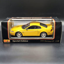Load image into Gallery viewer, Maisto 1999 Mustang GT Yellow #31860 1:18 Special Edition Die Cast Car
