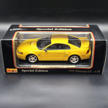 Load image into Gallery viewer, Maisto 1999 Mustang GT Yellow #31860 1:18 Special Edition Die Cast Car
