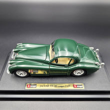 Load image into Gallery viewer, Bburago Jaguar XK120 Coupe (1948) Green #1508 1:24 Die Cast Car
