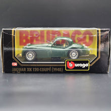 Load image into Gallery viewer, Bburago Jaguar XK120 Coupe (1948) Green #1508 1:24 Die Cast Car
