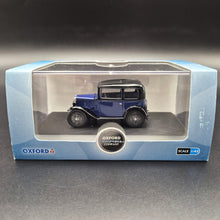 Load image into Gallery viewer, Oxford Diecast Austin Seven RN Saloon Royal Blue ASS002 1:43 Model
