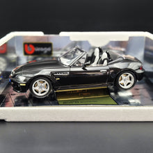 Load image into Gallery viewer, Bburago BMW M Roadster 1996 Black #3359 1:18 Gold Collection Die Cast Car
