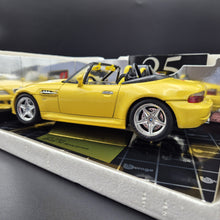 Load image into Gallery viewer, Bburago BMW M Roadster 1996 Yellow #3369 1:18 Gold Collection Die Cast Car
