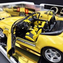 Load image into Gallery viewer, Bburago BMW M Roadster 1996 Yellow #3369 1:18 Gold Collection Die Cast Car
