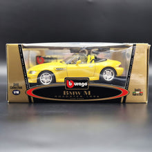 Load image into Gallery viewer, Bburago BMW M Roadster 1996 Yellow #3369 1:18 Gold Collection Die Cast Car
