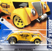 Load image into Gallery viewer, Hot Wheels 2010 Pass&#39;n Gasser Yellow #104 HW Performance 6/10 New Long Card
