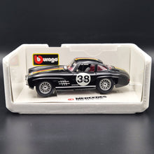 Load image into Gallery viewer, Bburago Mercedes-Benz 300 SL (1954) Gullwing Black #3015 1:18 Die Cast Car
