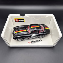 Load image into Gallery viewer, Bburago Mercedes-Benz 300 SL (1954) Gullwing Black #3015 1:18 Die Cast Car
