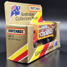 Load image into Gallery viewer, Matchbox 1988 Dodge Commando Delivery Truck Red MB-72 Chokito Limited Edition
