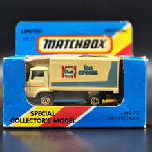 Load image into Gallery viewer, Matchbox 1987 Dodge Commando Delivery Truck White MB-72 Streets Ice Cream Special Edition
