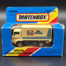 Load image into Gallery viewer, Matchbox 1987 Dodge Commando Delivery Truck White MB-72 Streets Ice Cream Special Edition
