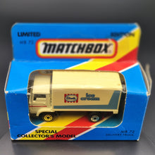 Load image into Gallery viewer, Matchbox 1987 Dodge Commando Delivery Truck White MB-72 Streets Ice Cream Special Edition
