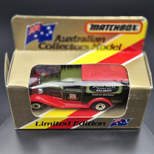 Load image into Gallery viewer, Matchbox 1990 Ford Model A Van John West Salmon Dark Green Series 1-75 MB38 Boxed
