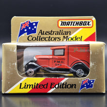 Load image into Gallery viewer, Matchbox 1993 Ford Model A Van PMG Australian Mail Van Red 1-75 Series MB38 Boxed
