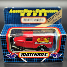Load image into Gallery viewer, Matchbox 1983 Ford Model A Van Big Sister Bakehouse Products Red MB38 Matchbox 1-75 Boxed
