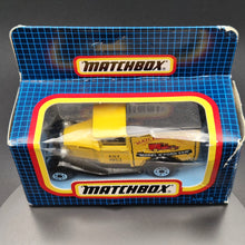 Load image into Gallery viewer, Matchbox 1990 Ford Model A Van Matchbox Series Yellow Series 1-75 MB38 Boxed
