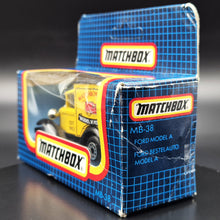 Load image into Gallery viewer, Matchbox 1990 Ford Model A Van Matchbox Series Yellow Series 1-75 MB38 Boxed
