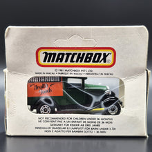 Load image into Gallery viewer, Matchbox 1990 Ford Model A Van Sanitarium-Weet-Bix Health Biscuit Dark Green Series 1-75 MB38 Boxed
