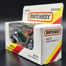 Load image into Gallery viewer, Matchbox 1990 Ford Model A Van Sanitarium-Weet-Bix Health Biscuit Dark Green Series 1-75 MB38 Boxed
