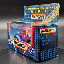 Load image into Gallery viewer, Matchbox 1989 Ford Model A Van Tandy Electronics Red Series 1-75 MB38 Limited Edition - Boxed Unopened
