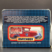 Load image into Gallery viewer, Matchbox 1989 Ford Model A Van Tandy Electronics Red Series 1-75 MB38 Limited Edition - Boxed Unopened
