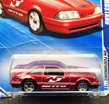 Load image into Gallery viewer, Hot Wheels 2010 '92 Ford Mustang Dark Red #113 HW Performance 7/10 New Long Card