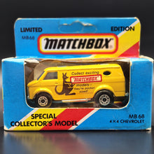 Load image into Gallery viewer, Matchbox 1982 4x4 Chevrolet Van Yellow MB68 Club Models Limited Australian Edition Boxed
