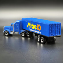 Load image into Gallery viewer, Matchbox 1987 Kenworth Aerodyne Semi &amp; Box Trailer Blue Mitre 10 Convoy CY-9 - Boxed In Incorrect Box
