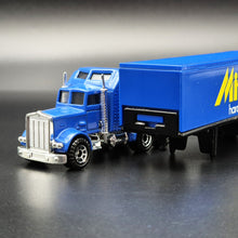 Load image into Gallery viewer, Matchbox 1987 Kenworth Aerodyne Semi &amp; Box Trailer Blue Mitre 10 Convoy CY-9 - Boxed In Incorrect Box
