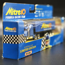 Load image into Gallery viewer, Matchbox 1987 Kenworth Aerodyne Semi &amp; Box Trailer Blue Mitre 10 Convoy CY-9 - Boxed In Incorrect Box
