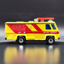Load image into Gallery viewer, Matchbox 1984 Command Vehicle Yellow Metro Airport - Foam Unit #MB54 1-75 Series
