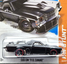 Load image into Gallery viewer, Hot Wheels 2012 Custom '71 El Camino Black #49 2012 New Models - HW Stunt Long Card