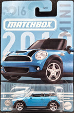 Load image into Gallery viewer, Matchbox 2024 2010 Mini Cooper S Cabrio Teal Mini Series 3/6 New Long Card