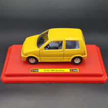 Load image into Gallery viewer, Bburago 1995 Fiat 500 Sporting (Cinquecento) Yellow #0194 1:24 Super Car Collection Diecast
